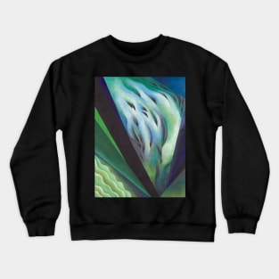 High Resolution Blue and Green Music by Georgia O'Keeffe Crewneck Sweatshirt